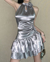 Clarity Reflektierendes Rüschenkleid